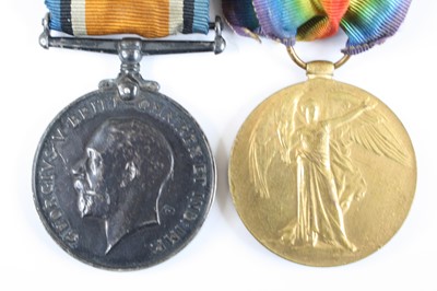 Lot 705 - A WW I British War and Victory pair, naming...