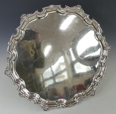 Lot 2209 - An impressive George V silver salver, of...