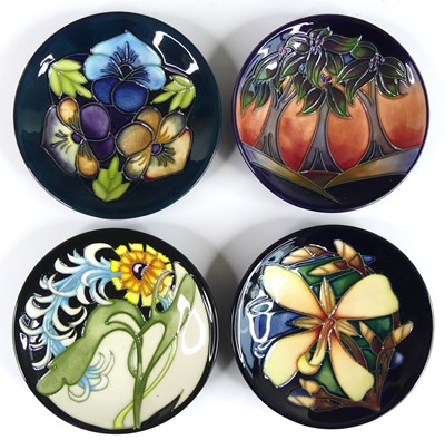 Lot 110 - A collection of four contemporary Moorcroft...