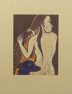 Lot 357 - Eileen Cooper RA (b.1953) - Shadow, linocut,...