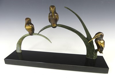 Lot 199 - A French Art Deco bronze sculpture modelled as...