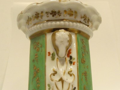 Lot 221 - A pair of 19thC Paris porcelain floral...