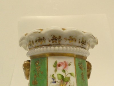 Lot 221 - A pair of 19thC Paris porcelain floral...