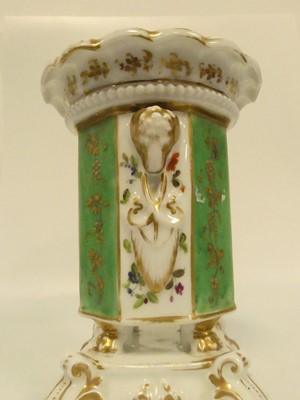 Lot 221 - A pair of 19thC Paris porcelain floral...