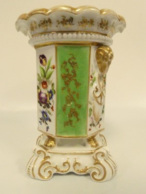 Lot 221 - A pair of 19thC Paris porcelain floral...