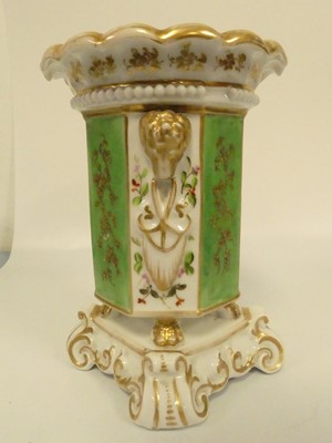 Lot 221 - A pair of 19thC Paris porcelain floral...