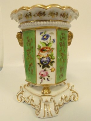 Lot 221 - A pair of 19thC Paris porcelain floral...