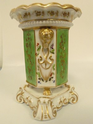 Lot 221 - A pair of 19thC Paris porcelain floral...