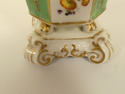 Lot 221 - A pair of 19thC Paris porcelain floral...