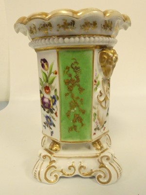 Lot 221 - A pair of 19thC Paris porcelain floral...