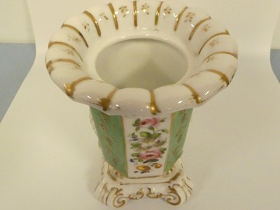 Lot 221 - A pair of 19thC Paris porcelain floral...