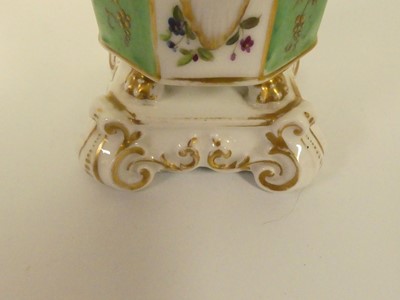 Lot 221 - A pair of 19thC Paris porcelain floral...