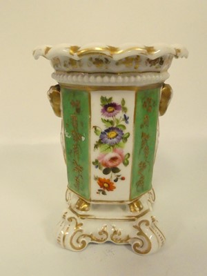 Lot 221 - A pair of 19thC Paris porcelain floral...