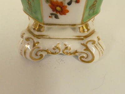 Lot 221 - A pair of 19thC Paris porcelain floral...