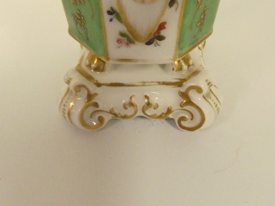 Lot 221 - A pair of 19thC Paris porcelain floral...