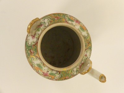 Lot 196 - A Chinese famille rose teapot (lacking cover)...