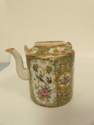 Lot 196 - A Chinese famille rose teapot (lacking cover)...