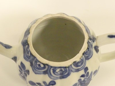 Lot 225 - A blue and white Chinese teapot and another...