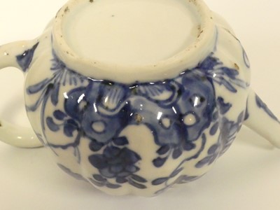 Lot 225 - A blue and white Chinese teapot and another...