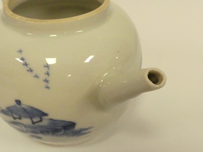 Lot 225 - A blue and white Chinese teapot and another...