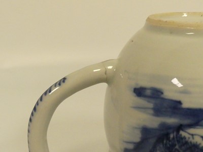 Lot 225 - A blue and white Chinese teapot and another...