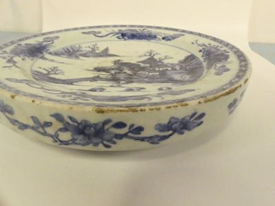 Lot 247 - Five Chinese blue and white dishes to include...