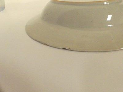 Lot 247 - Five Chinese blue and white dishes to include...
