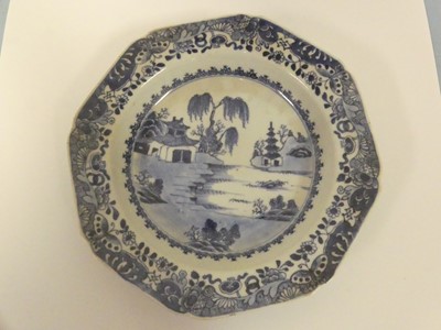 Lot 247 - Five Chinese blue and white dishes to include...