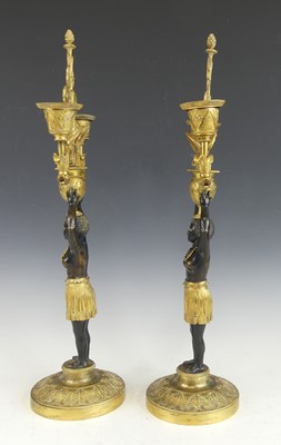 Lot 2421 - A pair of late 19th century bronze and...