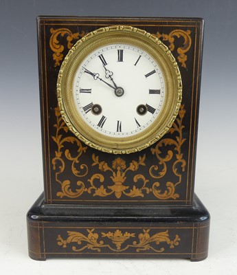 Lot 2483 - A late 19th century ebonised and marquetry...