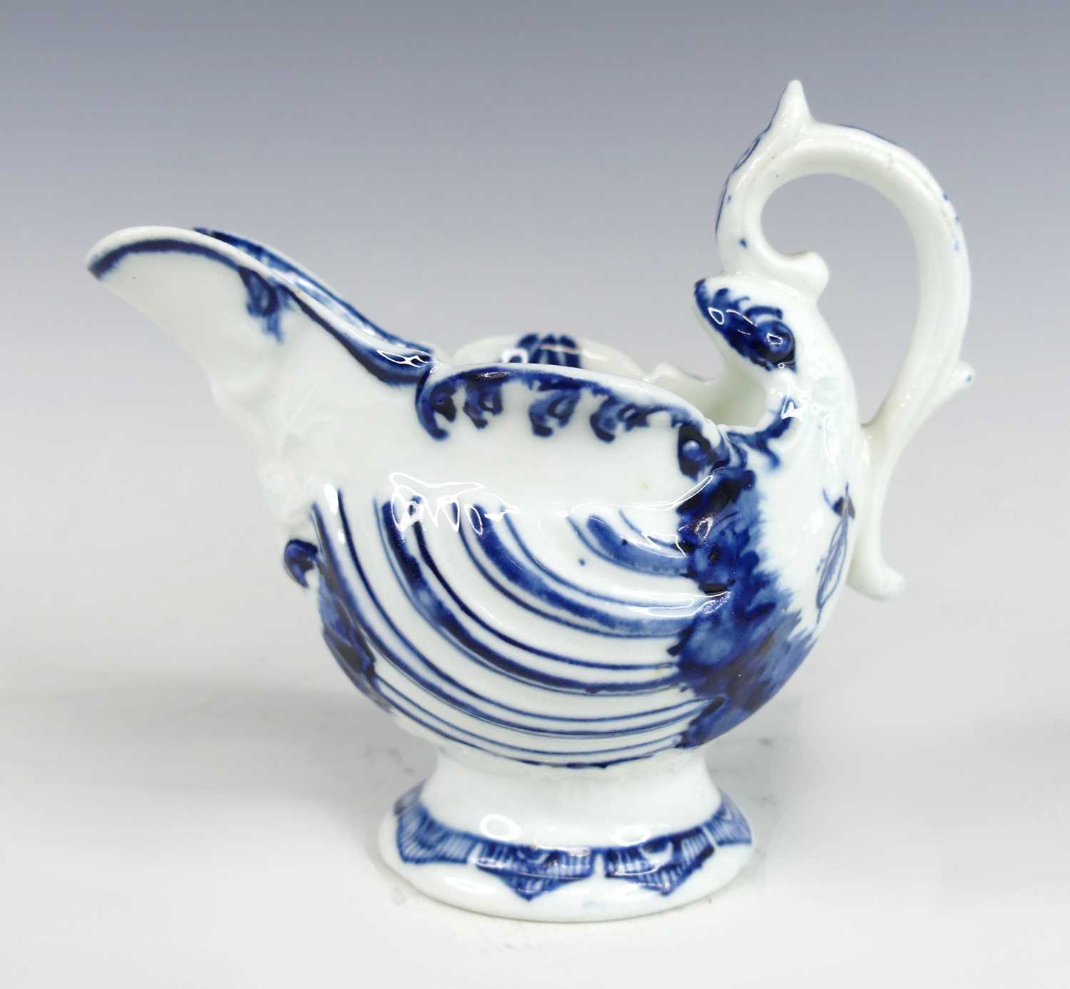 Lot 2060 - A Derby porcelain porcelain dolphin ewer cream...