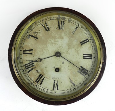 Lot 2512 - A late Regency rosewood wall clock, having...