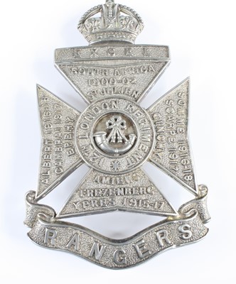 Lot 555 - A 12th London Regiment (The Rangers) Officer's...