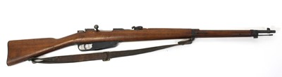 Lot 754 - A deactivated WW II Italian Carcano 6.5mm bolt...