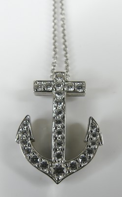 Lot 2293 - A Tiffany & Co platinum diamond set anchor...