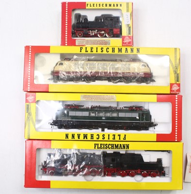 Lot 719 - Four Fleischmann HO gauge locos to include a...