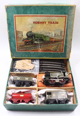 Lot 123 - 1926-41 Hornby No.1 Tank goods set, clockwork,...