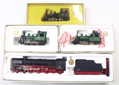 Lot 723 - Four HO gauge Liliput locos, including two 0-6-...