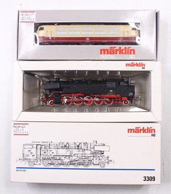 Lot 718 - Two Modern Marklin HO gauge locos to include a...