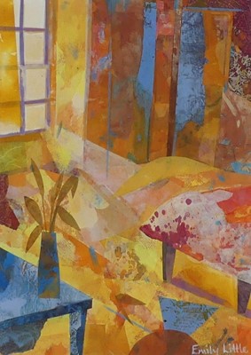 Lot 398 - Emily Little (b.1962) - Interior, mixed media,...