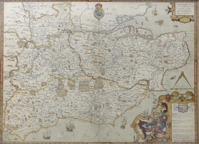 Lot 2441 - Christopher Saxton (c1542-1606) - County map...