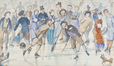 Lot 2473 - Richard Doyle (1824-1883) - The Ice-skaters,...