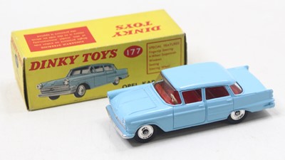 Lot 1035 - Dinky Toys, 177, Opel Kapitan, blue body, red...