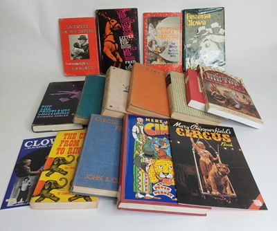 Lot 540 - A box of books relating to the circus 'Beneath...