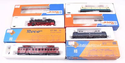 Lot 707 - Four HO gauge Roco locos to include a DB ET90,...