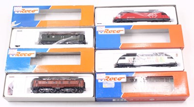 Lot 704 - Four HO gauge Roco locos including a BE4/6 in...