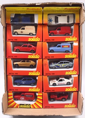 Lot 859 - One tray containing 12 boxed Solido 1/43 scale...