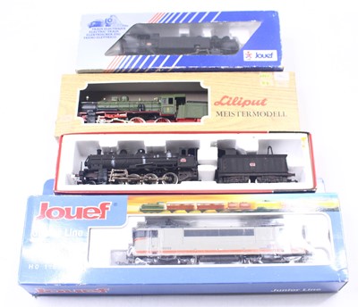 Lot 724 - Four HO gauge locos to include a Jouef Junior...