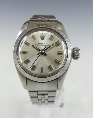 Lot 2332 - A lady's Rolex Oyster Perpetual steel cased...