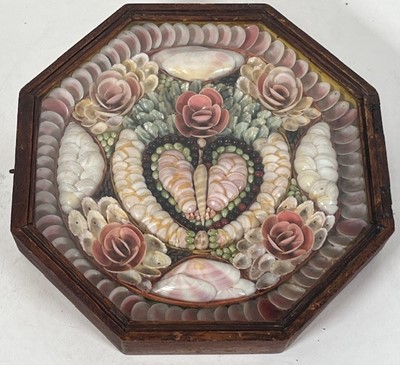 Lot 579 - A Victorian Sailors seed and shellwork...